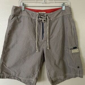 J. Crew Men's Striped Swim Board Shorts